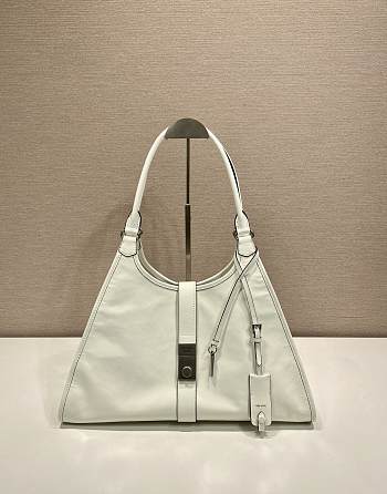 Prada Large Leather Tote bag White - 39x24.5x14cm