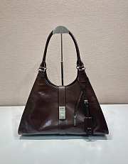 Prada Large Leather Tote bag Dark Brown - 39x24.5x14cm - 1