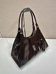 Prada Large Leather Tote bag Dark Brown - 39x24.5x14cm - 6