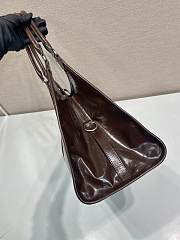 Prada Large Leather Tote bag Dark Brown - 39x24.5x14cm - 4