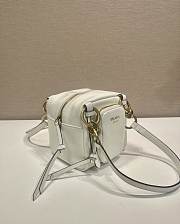 Prada Dangle Leather Top Handle Mini Bag White - 14.5x14x13.5cm - 5