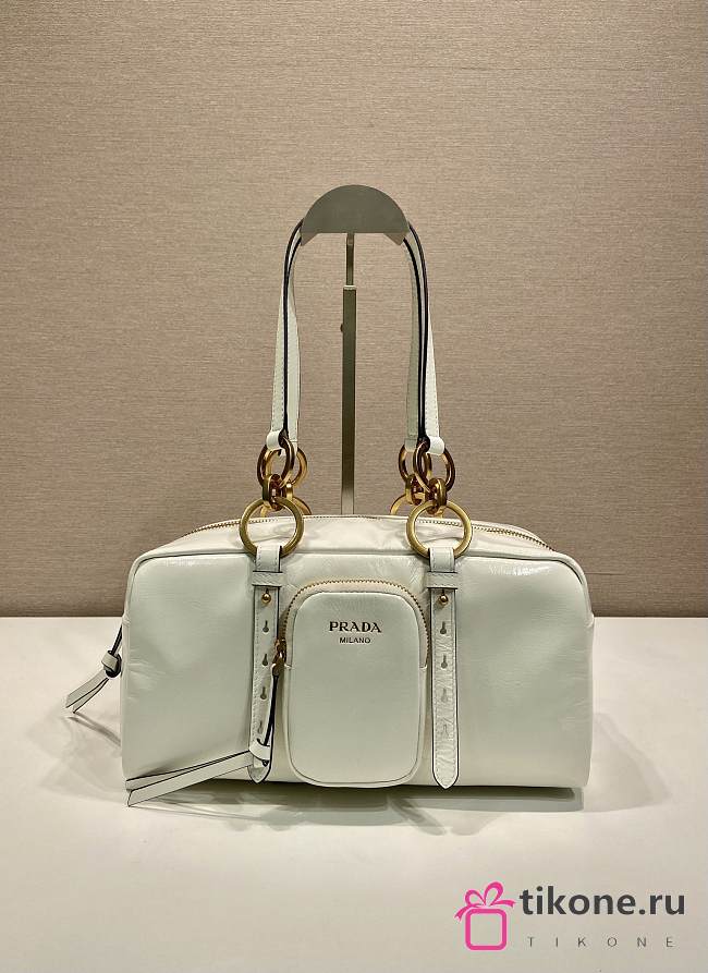 Prada Medium Leather Tote White - 30x14x13.5cm - 1