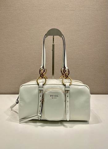 Prada Medium Leather Tote White - 30x14x13.5cm