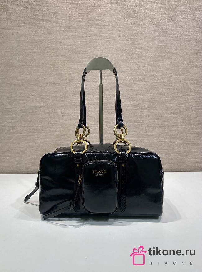 Prada Medium Leather Tote Black - 30x14x13.5cm - 1