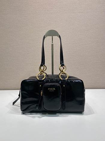 Prada Medium Leather Tote Black - 30x14x13.5cm