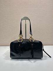 Prada Medium Leather Tote Black - 30x14x13.5cm - 2