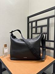 Loewe Cubi Crossbody Bag In Supple Grained Calfskin Black - 44x30x18cm - 1