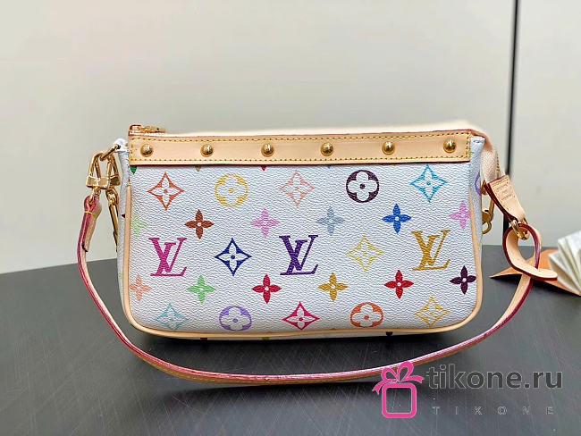 LV x TM Pochette Accessoires Multicolore Blanc M13404 - 22x13x4cm - 1