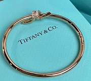 Tiffany Knot Bangle in Rose Gold/ Silver with Diamonds - 6