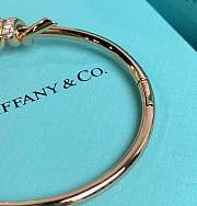 Tiffany Knot Bangle in Rose Gold/ Silver with Diamonds - 5