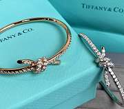 Tiffany Knot Bangle in Rose Gold/ Silver with Diamonds - 1