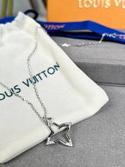 LV Ombre Blossom Necklace Silver  - 2