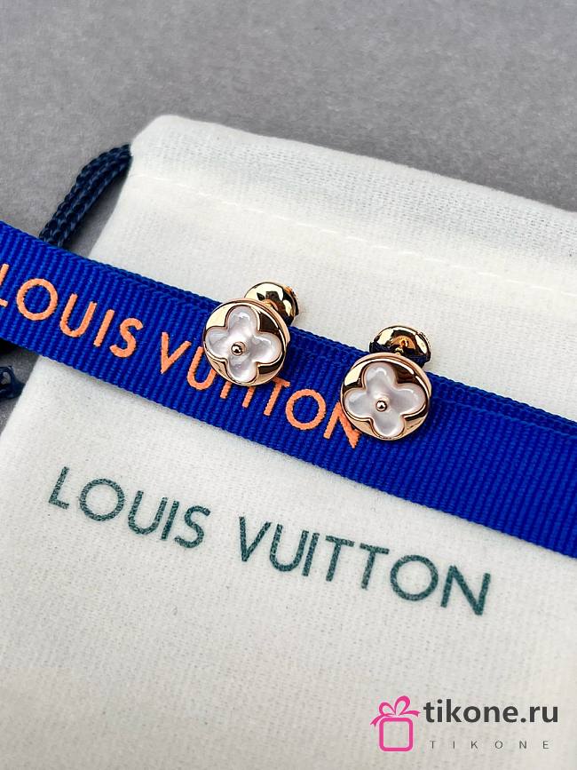 LV Color Blossom Sun Ear Stud Pink Gold And White Mother-of-Pearl Q96425 - 1