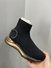 Ferragamo Gardena Sock Sneakers Black - 1