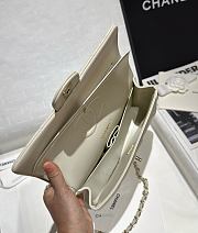 Chanel Classic Off White Lamskin Light Gold Hardware Bag - 15.5×25.5×6.5cm - 6