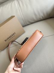 Burberry Check Sling Bag in Archive Beige Briar Brown - 26x6x12cm - 2