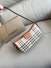 Burberry Check Sling Bag in Archive Beige Briar Brown - 26x6x12cm - 4