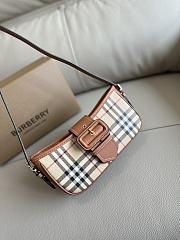 Burberry Check Sling Bag in Archive Beige Briar Brown - 26x6x12cm - 6