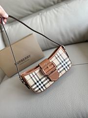 Burberry Check Sling Bag in Archive Beige Briar Brown - 26x6x12cm - 5