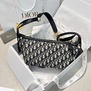 Dior Small D Journey Bag Blue Dior Oblique Jacquard - 25.5x14.5x14cm - 1