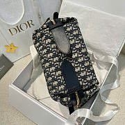 Dior Small D Journey Bag Blue Dior Oblique Jacquard - 25.5x14.5x14cm - 6