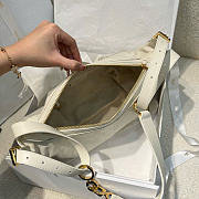 Dior Small D Journey Bag in Vintage Smooth Calfskin Latte Flat Macrocannage - 25.5x14.5x14cm - 5