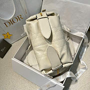 Dior Small D Journey Bag in Vintage Smooth Calfskin Latte Flat Macrocannage - 25.5x14.5x14cm - 3