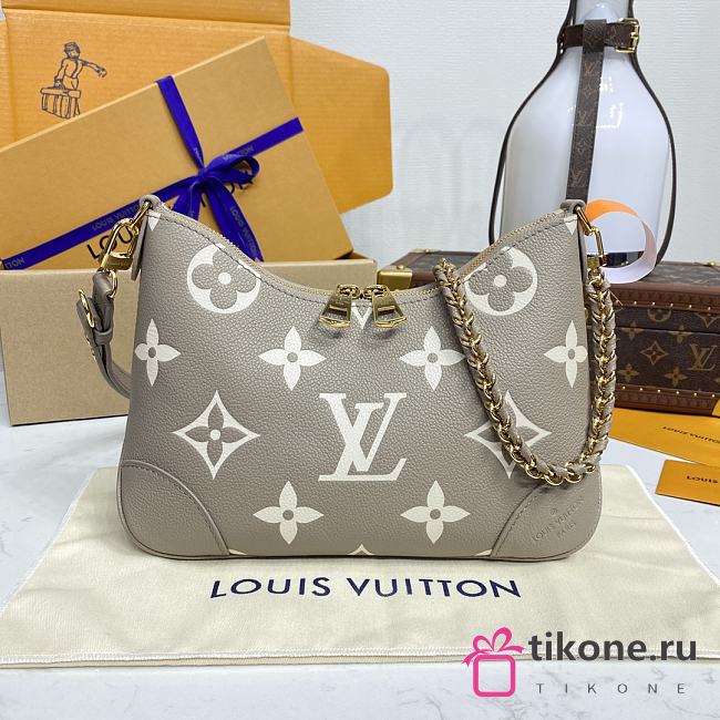 LV Boulogne Bicolor Monogram Empreinte Tourterelle Grey/ Cream M13224 - 29x16x9.5cm - 1