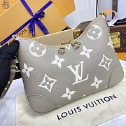 LV Boulogne Bicolor Monogram Empreinte Tourterelle Grey/ Cream M13224 - 29x16x9.5cm - 2