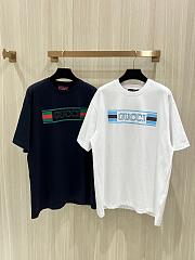 Gucci Printed Cotton Jersey T-shirt Black/ White - 1