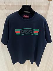 Gucci Printed Cotton Jersey T-shirt Black/ White - 6