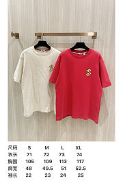 Burberry B Snake Cotton T-shirt Red White - 5