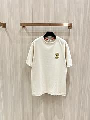 Burberry B Snake Cotton T-shirt Red White - 4