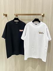 Dior And Kaws T-Shirt Relaxed Fit Cotton Jersey White Black - 1