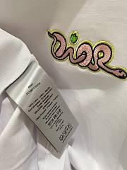 Dior And Kaws T-Shirt Relaxed Fit Cotton Jersey White Black - 2