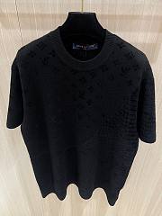 LV Graphic Jacquard Short Sleeved Crewneck Black 1AHCMQ - 5