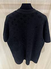 LV Graphic Jacquard Short Sleeved Crewneck Black 1AHCMQ - 3