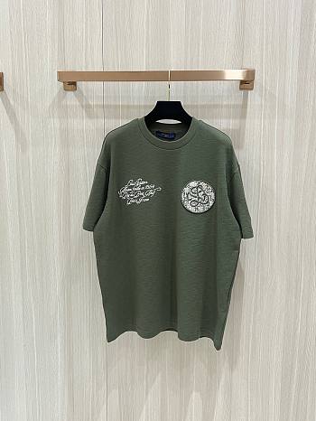 LV Damier Pique T-Shirt Green 1AGKLJ