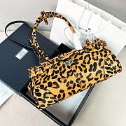 Honey Prada Medium Leopard Printed Leather Handbag - 32x15.5x12cm - 1