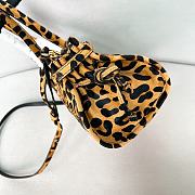 Honey Prada Medium Leopard Printed Leather Handbag - 32x15.5x12cm - 4