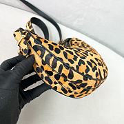 Honey Prada Arque Leopard Printed Leather Shoulder Bag - 22.5x18.5x6cm - 3