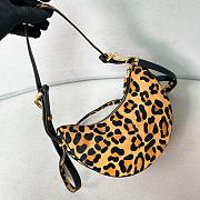 Honey Prada Arque Leopard Printed Leather Shoulder Bag - 22.5x18.5x6cm - 6