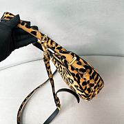 Honey Prada Arque Leopard Printed Leather Shoulder Bag - 22.5x18.5x6cm - 4