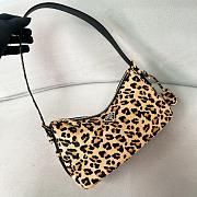 Honey Prada Aimee Medium Leopard Printed Leather Shoulder Bag - 31x18x10cm - 2