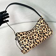 Honey Prada Aimee Medium Leopard Printed Leather Shoulder Bag - 31x18x10cm - 3