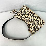 Honey Prada Aimee Medium Leopard Printed Leather Shoulder Bag - 31x18x10cm - 5