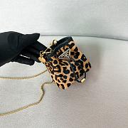 Prada Honey Leopard Printed Leather Mini Pouch - 9.5x9x6cm - 3