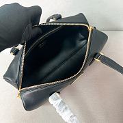 Prada Medium Leather Top Handle Bag With Padlock Black - 29x12.5x10cm - 6