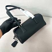 Prada Medium Leather Top Handle Bag With Padlock Black - 29x12.5x10cm - 4