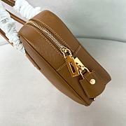 Prada Leather Medium Top Handle Bag With Padlock Brown - 29x19x8cm  - 2